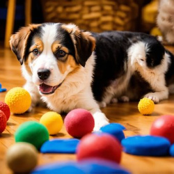 Dogs Playing With Toys